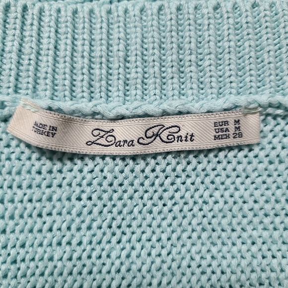 Zara Mint Bat Wing Heavy Knit Sweater - Picture 7 of 7